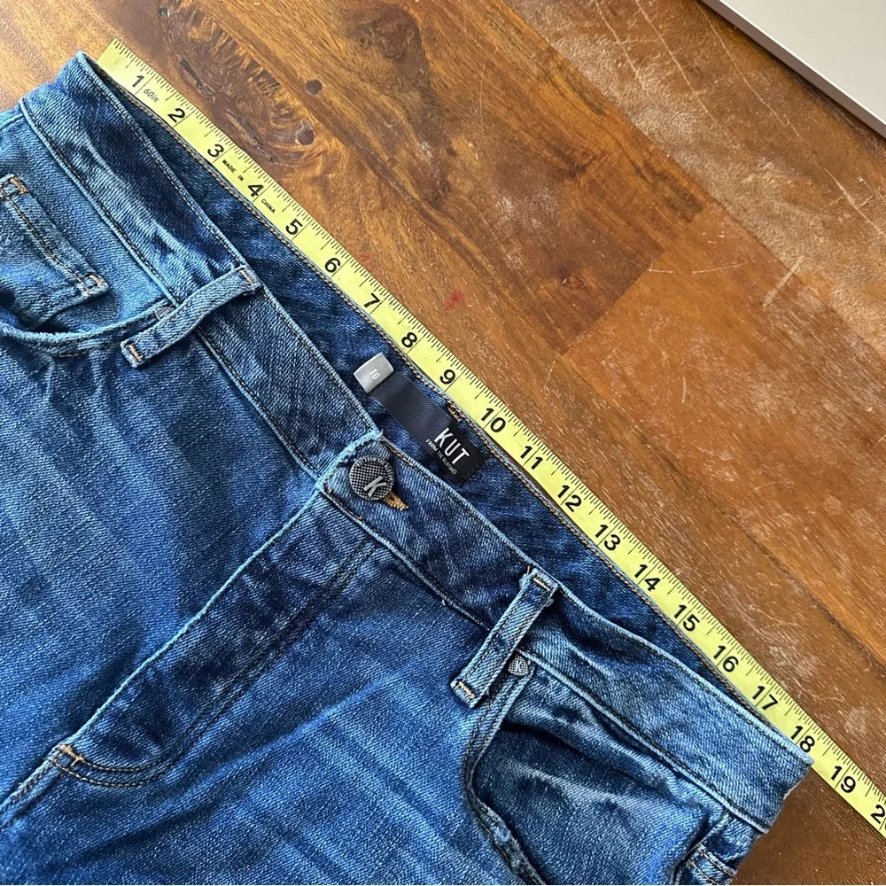 Kut from‎ the Kloth Juliet slouchy boyfriend raw hem denim jeans distressed 16